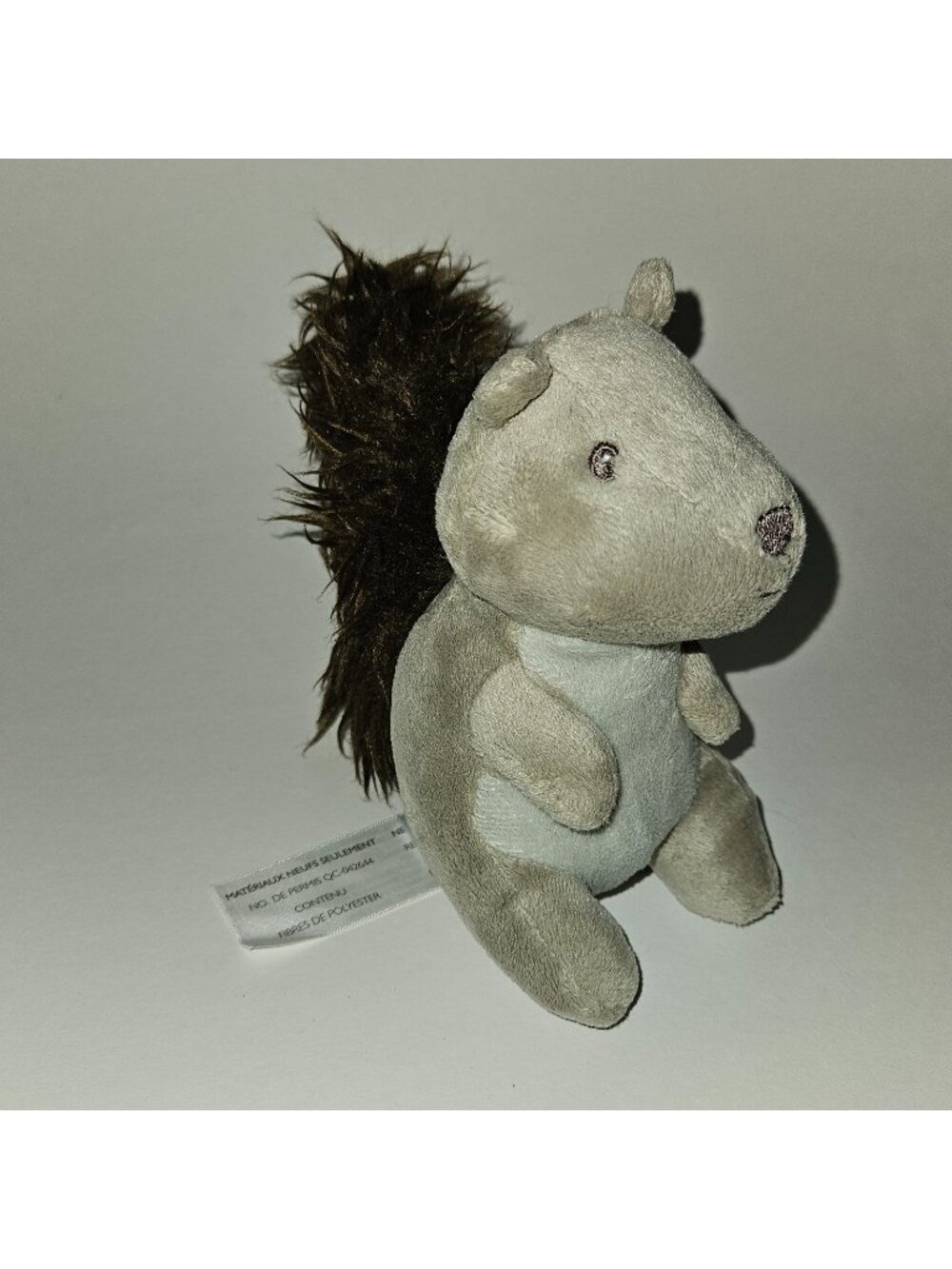 Animal Adventure 2020 Gray Brown Squirrel Plush Small 5.5" Stuffed Toy Sewn Eyes